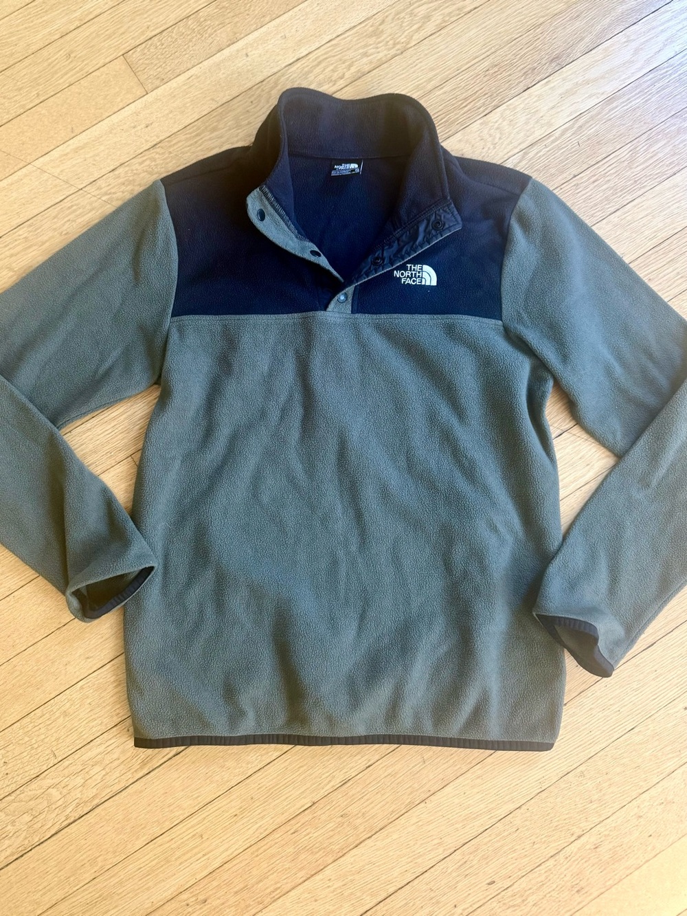 THE NORTH FACE TKA Glacier Quarter Zip Fleece Boys Olive Green Size XL (18-20)